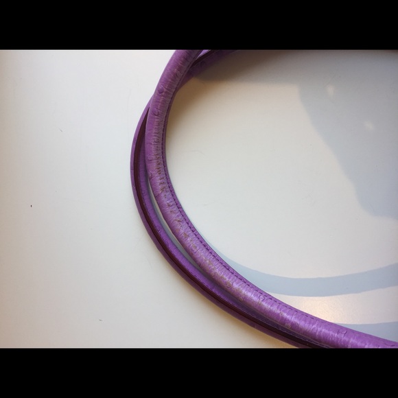 ⛔️SOLD⛔️Kate Spade Purple Ostrich shoulder bag bow - Picture 5 of 8